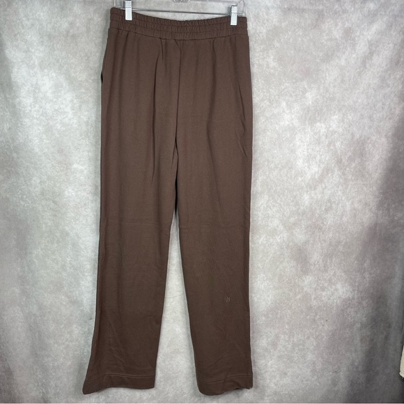 Nuuds Terry Knit Wideleg Pull On Sweatpants In Brown Size M - Picture 4 of 8